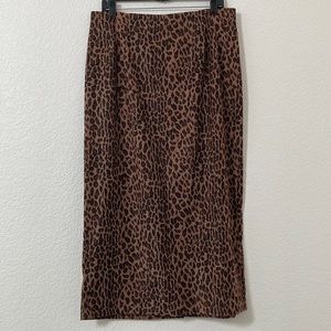 Briggs Leopard Print Maxi Skirt Size 16